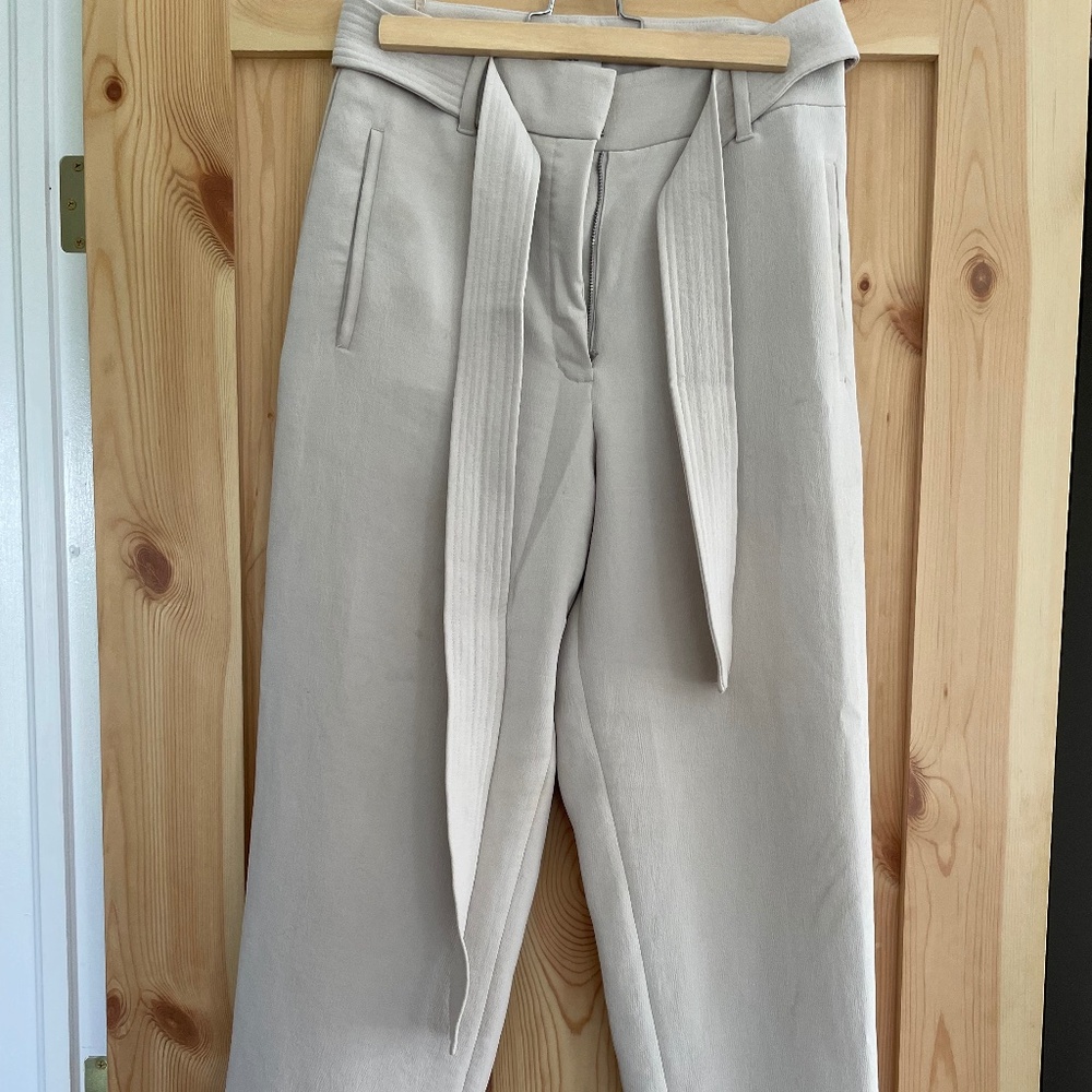 Wilfred Straight Leg High Waisted Belted Pants